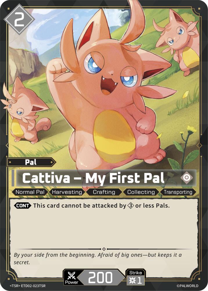 Cattiva - My First Pal ETD02-023TSR Foil - Palworld Official Card Game Dawn of Palpagos