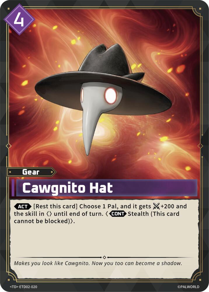 Cawgnito Hat ETD02-020 Standard - Palworld Official Card Game Dawn of Palpagos