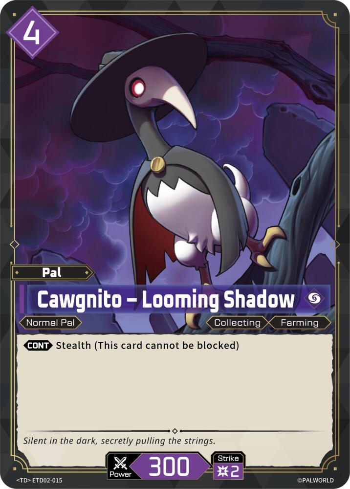 Cawgnito - Looming Shadow ETD02-015 Standard - Palworld Official Card Game Dawn of Palpagos