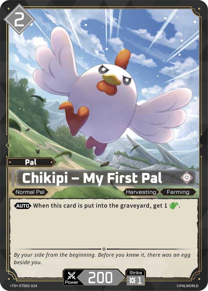 Chikipi - My First Pal ETD02-024 Standard - Palworld Official Card Game Dawn of Palpagos