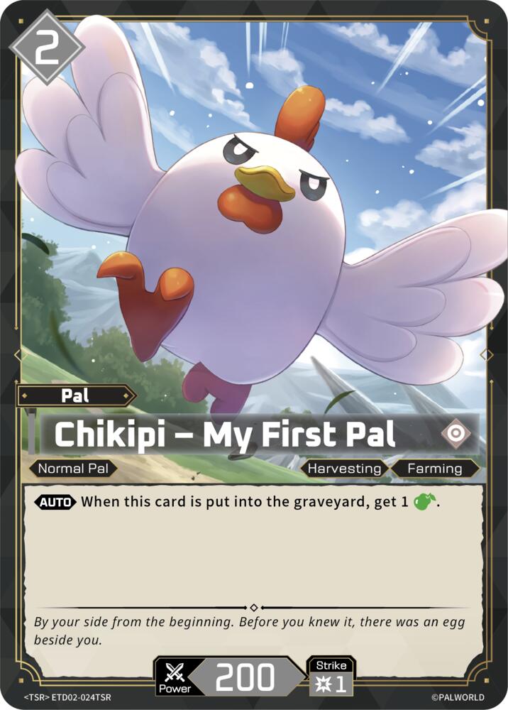 Chikipi - My First Pal ETD02-024TSR Foil - Palworld Official Card Game Dawn of Palpagos