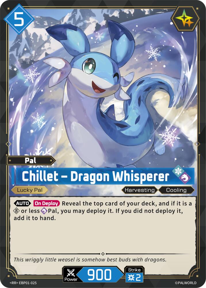 Chillet - Dragon Whisperer EBP01-025 Foil - Palworld Official Card Game Dawn of Palpagos