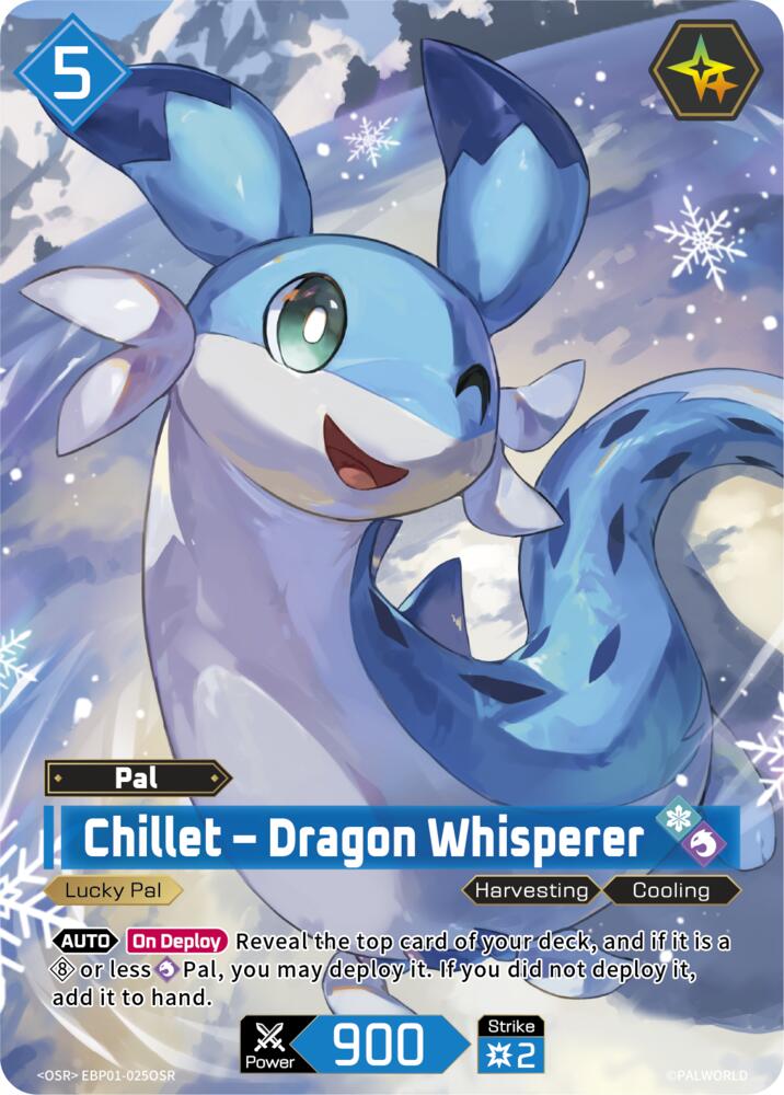 Chillet - Dragon Whisperer EBP01-025OSR Foil - Palworld Official Card Game Dawn of Palpagos