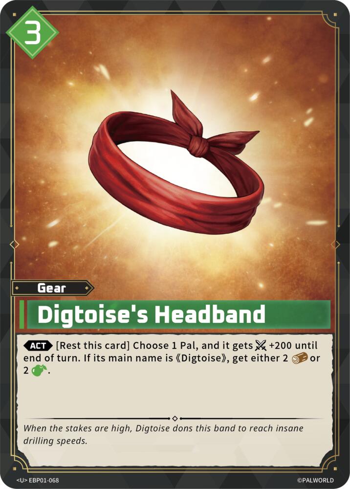 Digtoise's Headband EBP01-068 Standard - Palworld Official Card Game Dawn of Palpagos