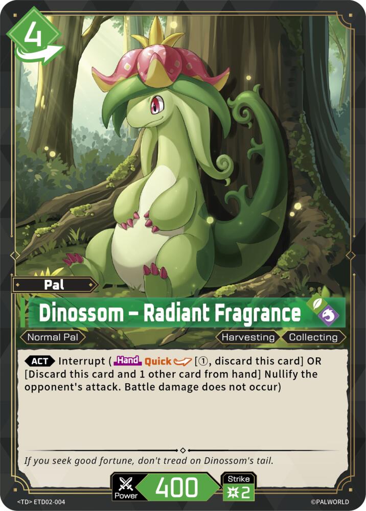 Dinossom - Radiant Fragrance ETD02-004 Standard - Palworld Official Card Game Dawn of Palpagos