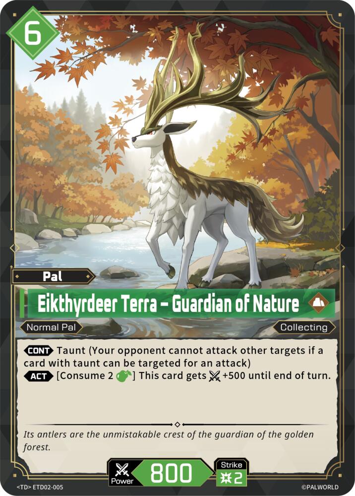 Eikthyrdeer Terra - Guardian of Nature ETD02-005 Standard - Palworld Official Card Game Dawn of Palpagos