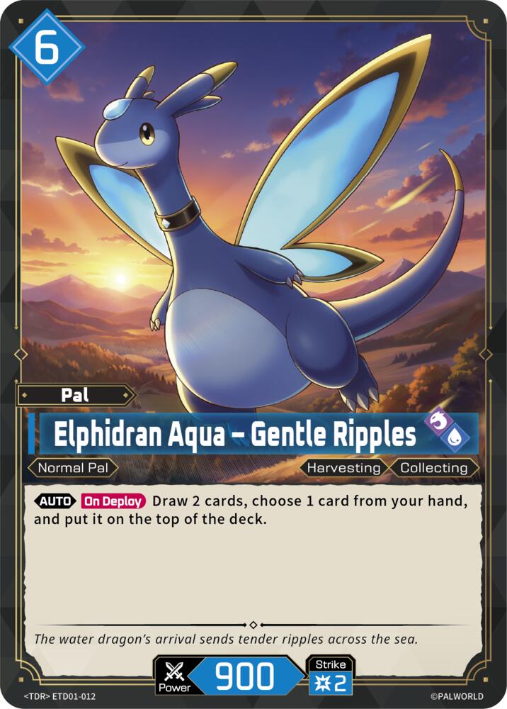 Elphidran Aqua - Gentle Ripples ETD01-012 Standard - Palworld Official Card Game Dawn of Palpagos