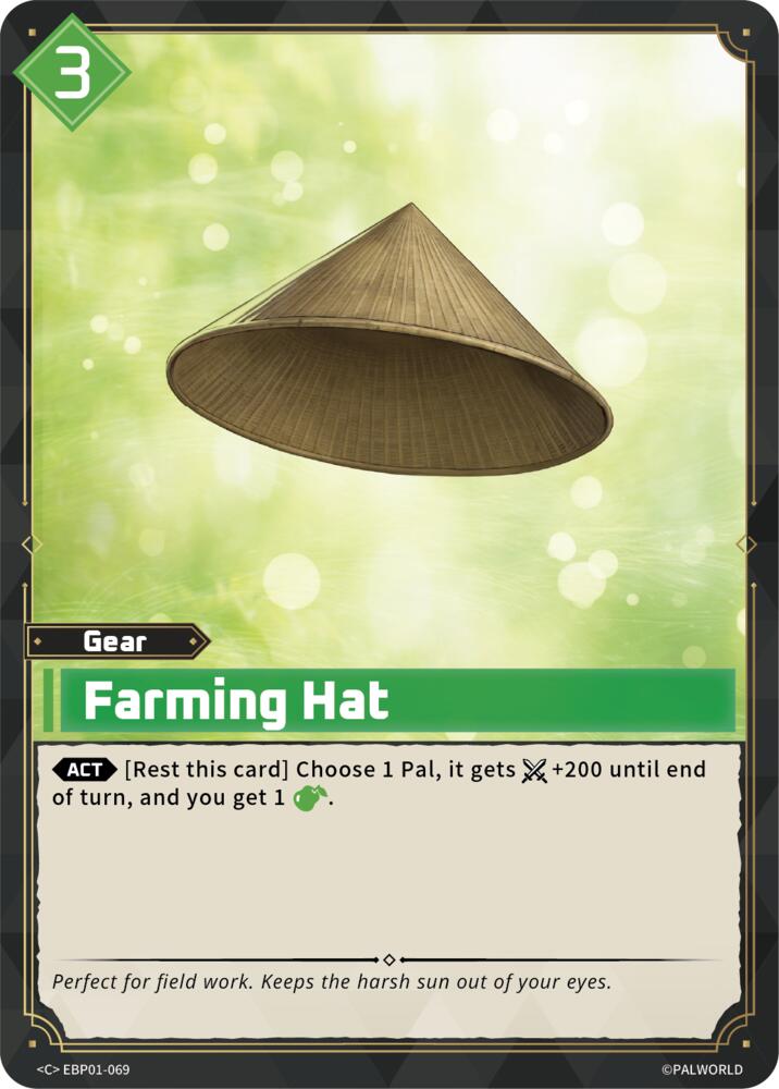 Farming Hat EBP01-069 Standard - Palworld Official Card Game Dawn of Palpagos