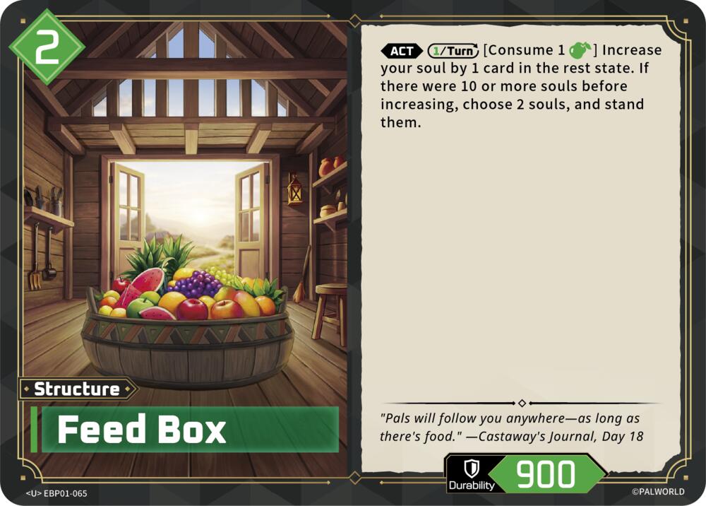 Feed Box EBP01-065 Standard - Palworld Official Card Game Dawn of Palpagos