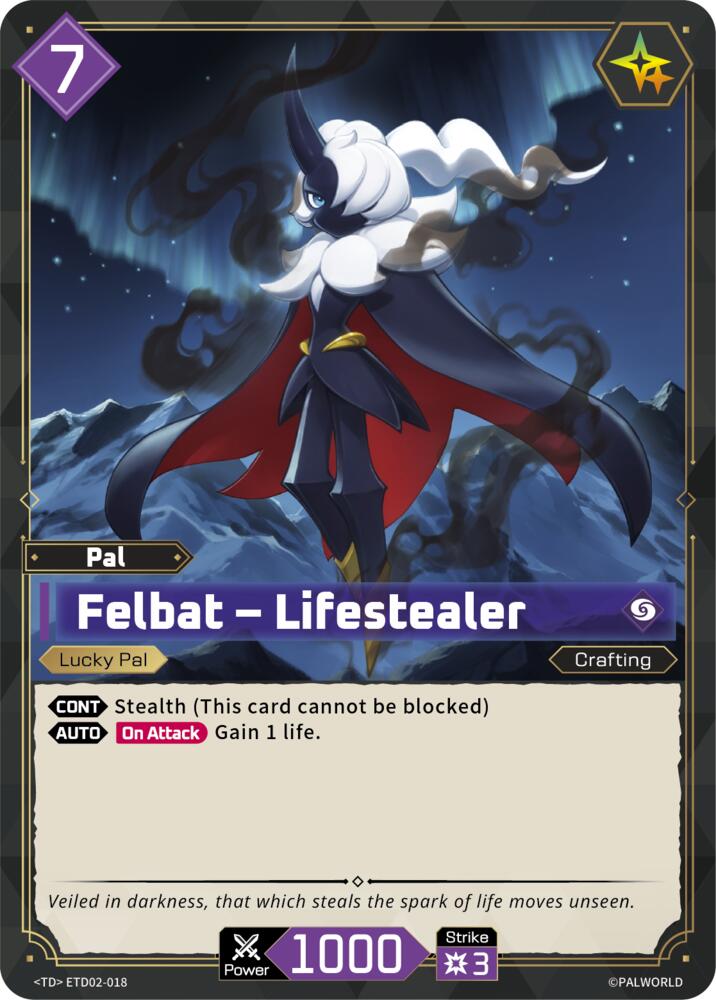 Felbat - Lifestealer ETD02-018 Standard - Palworld Official Card Game Dawn of Palpagos