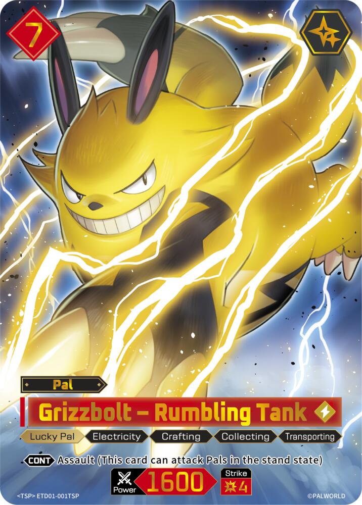 Grizzbolt - Rumbling Tank ETD01-001TSP Foil - Palworld Official Card Game Dawn of Palpagos