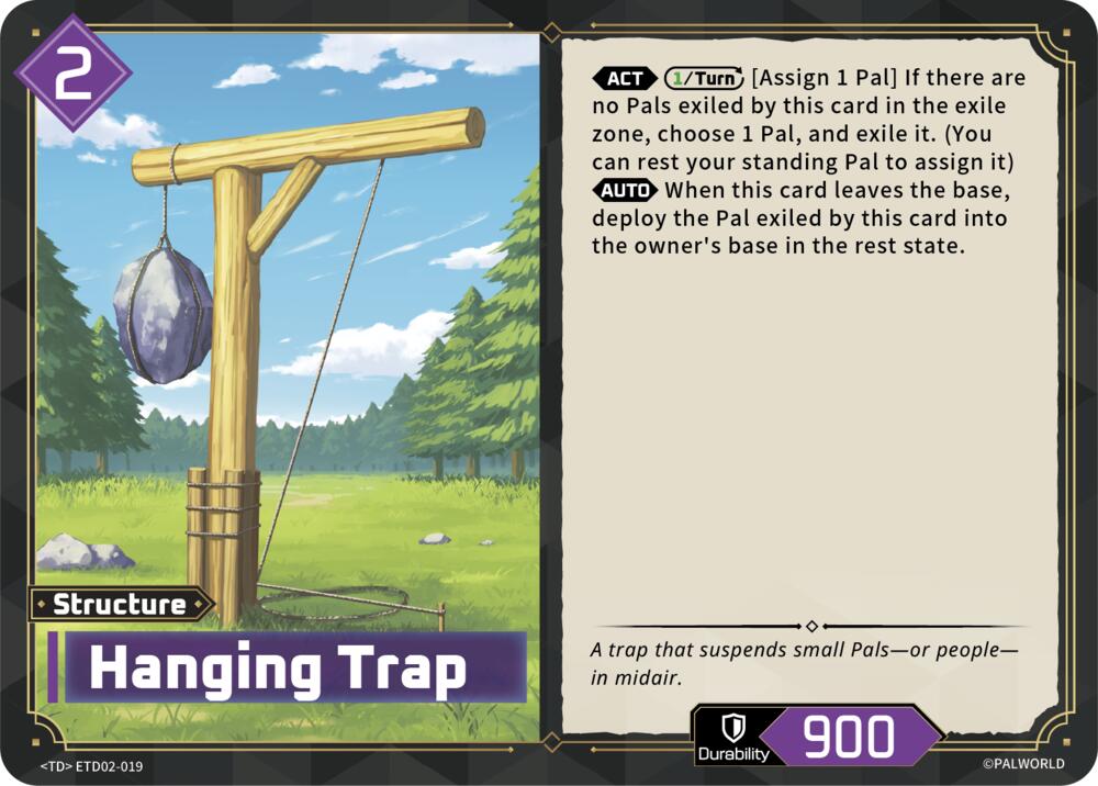 Hanging Trap ETD02-019 Standard - Palworld Official Card Game Dawn of Palpagos