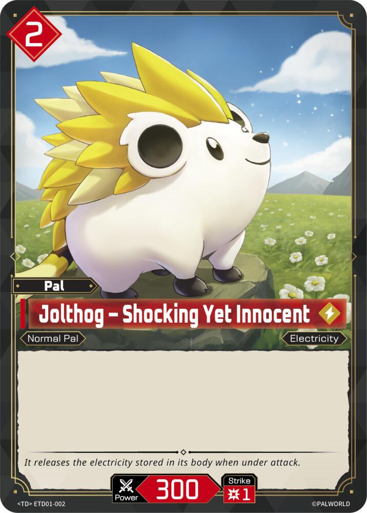 Jolthog - Shocking Yet Innocent ETD01-002 Standard - Palworld Official Card Game Dawn of Palpagos