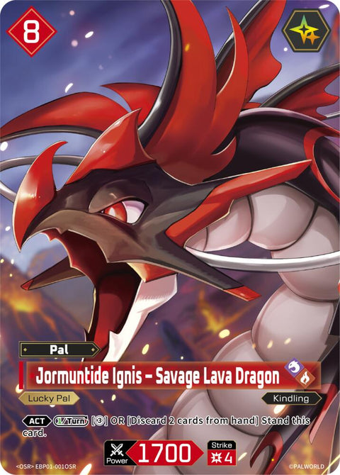 Palworld - Dawn of Palpagos - Jormuntide Ignis - Savage Lava Dragon - EBP01-001OSR - Foil