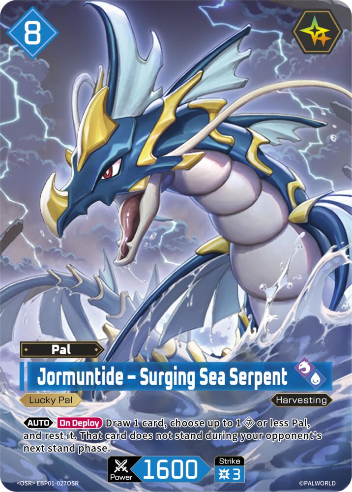 Jormuntide - Surging Sea Serpent EBP01-027OSR Foil - Palworld Official Card Game Dawn of Palpagos