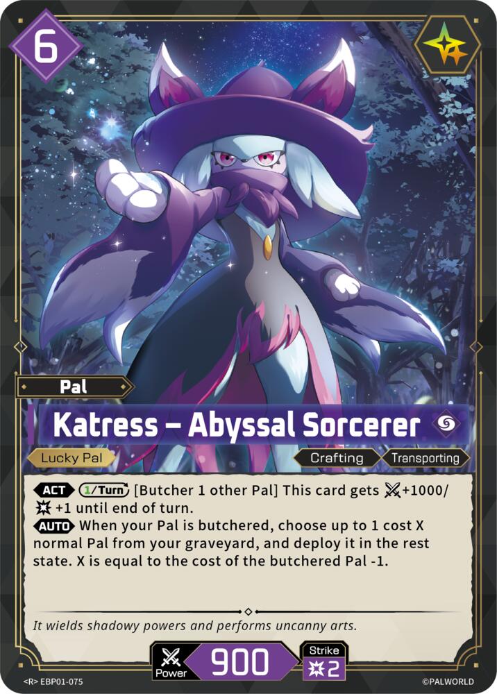 Katress - Abyssal Sorcerer EBP01-075 Foil - Palworld Official Card Game Dawn of Palpagos
