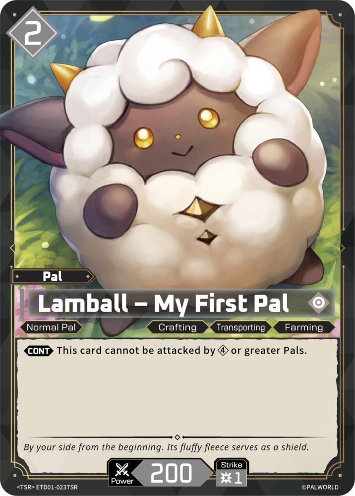 Lamball - My First Pal ETD01-023TSR Foil - Palworld Official Card Game Dawn of Palpagos