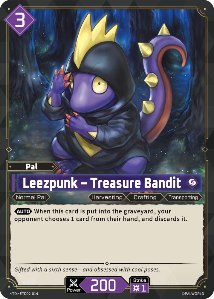 Leezpunk - Treasure Bandit ETD02-014 Standard - Palworld Official Card Game Dawn of Palpagos