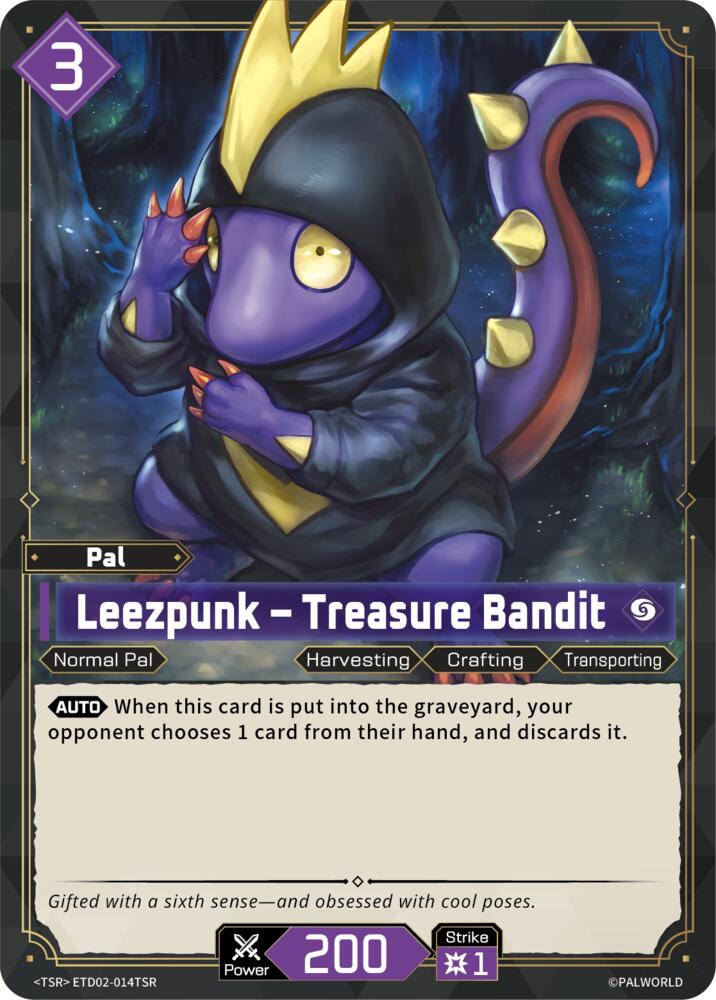 Leezpunk - Treasure Bandit ETD02-014TSR Foil - Palworld Official Card Game Dawn of Palpagos