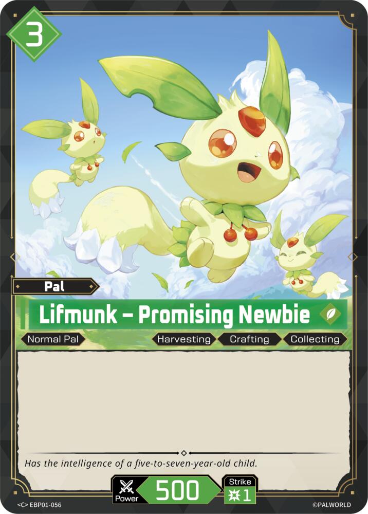 Lifmunk - Promising Newbie EBP01-056 Standard - Palworld Official Card Game Dawn of Palpagos