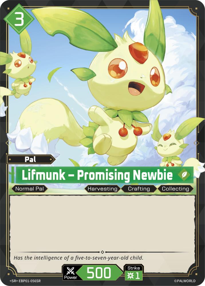 Lifmunk - Promising Newbie EBP01-056SR Foil - Palworld Official Card Game Dawn of Palpagos