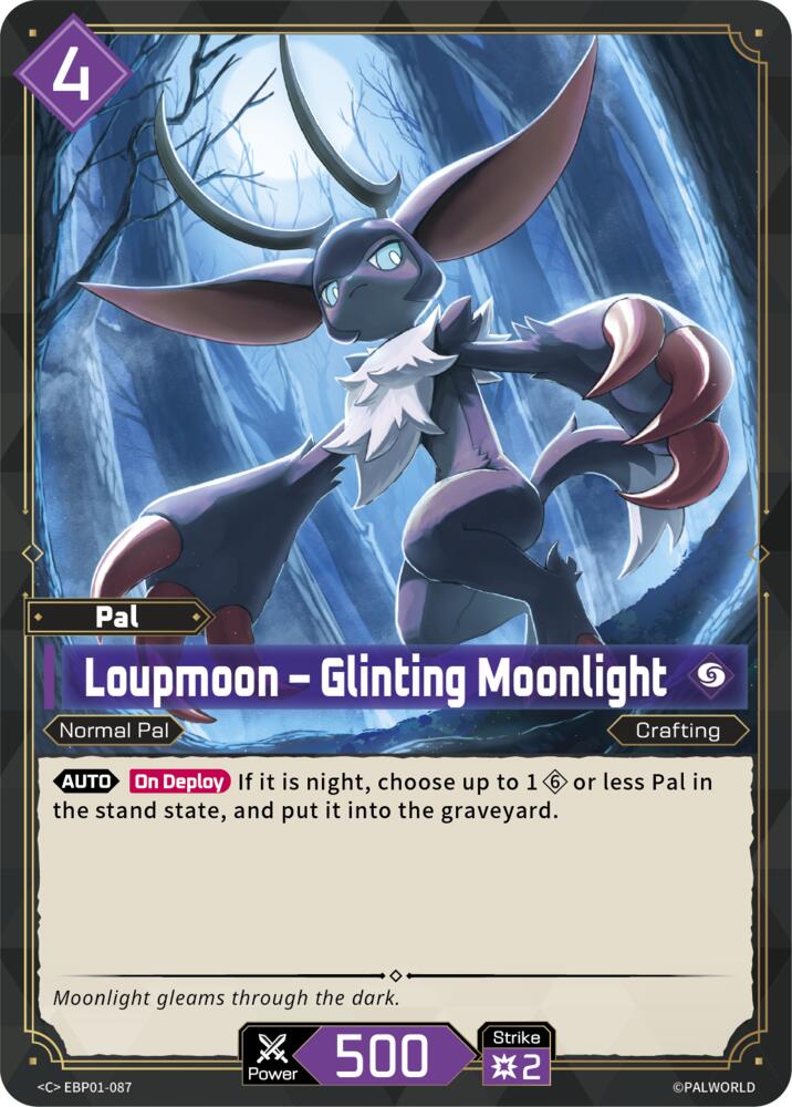 Loupmoon - Glinting Moonlight EBP01-087 Standard - Palworld Official Card Game Dawn of Palpagos