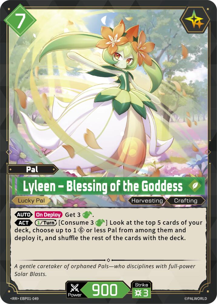 Lyleen - Blessing of the Goddess EBP01-049 Foil - Palworld Official Card Game Dawn of Palpagos