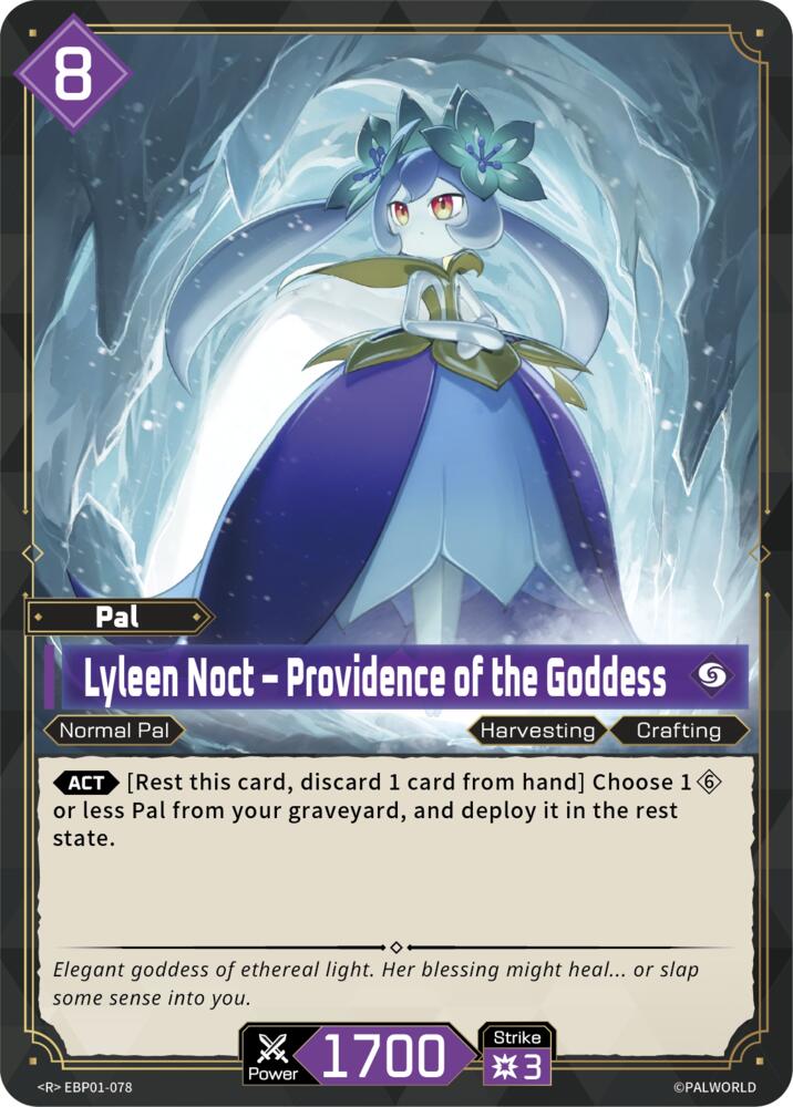 Lyleen Noct - Providence of the Goddess EBP01-078 Foil - Palworld Official Card Game Dawn of Palpagos