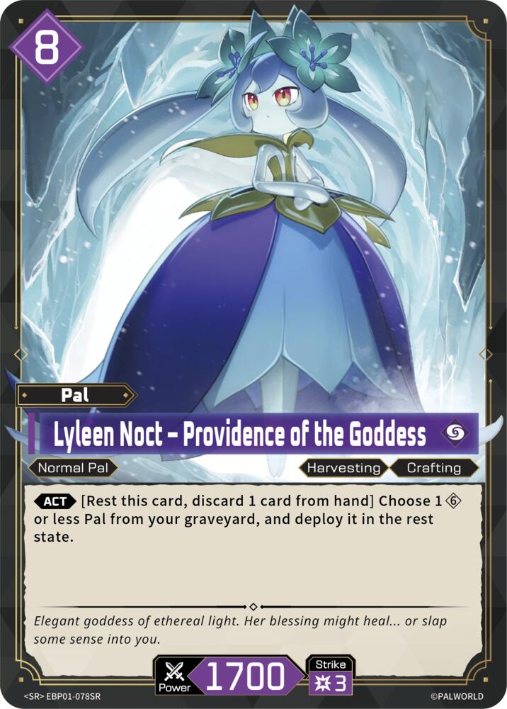 Lyleen Noct - Providence of the Goddess EBP01-078SR Foil - Palworld Official Card Game Dawn of Palpagos