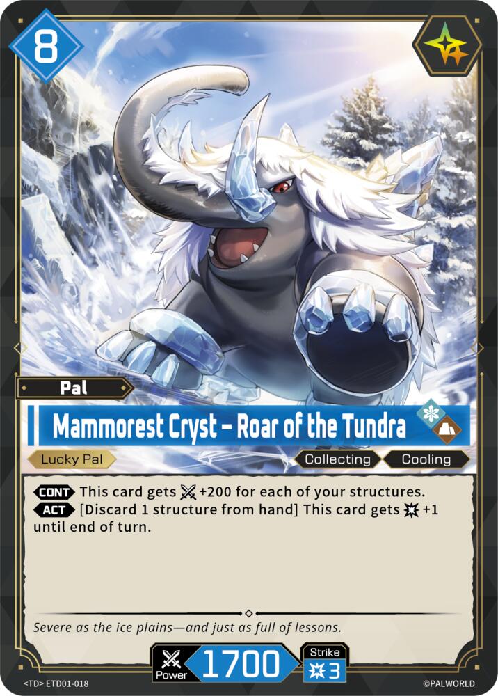 Mammorest Cryst - Roar of the Tundra ETD01-018 Standard - Palworld Official Card Game Dawn of Palpagos