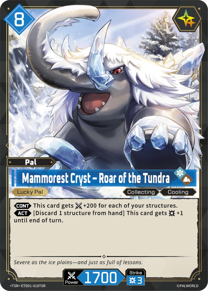 Mammorest Cryst - Roar of the Tundra ETD01-018TSR Foil - Palworld Official Card Game Dawn of Palpagos