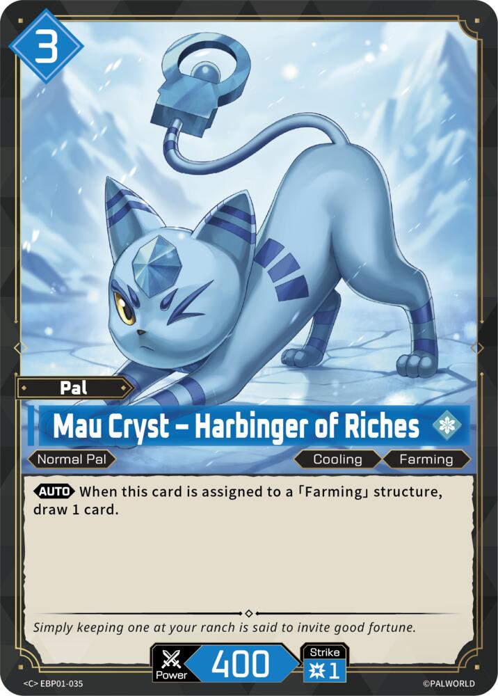 Mau Cryst - Harbinger of Riches EBP01-035 Standard - Palworld Official Card Game Dawn of Palpagos