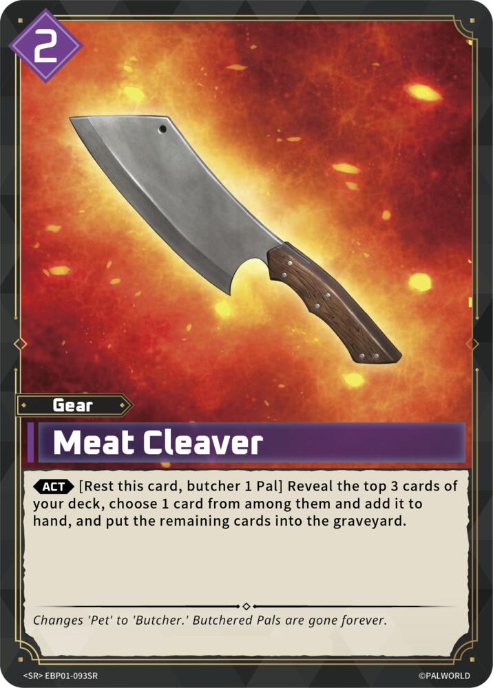Meat Cleaver EBP01-093SR Foil - Palworld Official Card Game Dawn of Palpagos