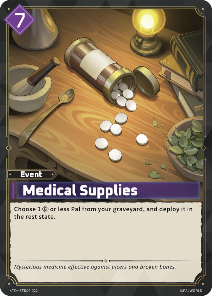 Medical Supplies ETD02-022 Standard - Palworld Official Card Game Dawn of Palpagos