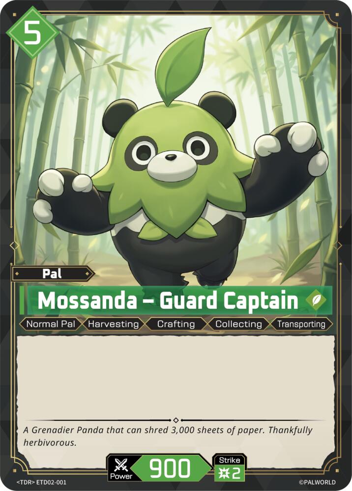 Mossanda - Guard Captain ETD02-001 Standard - Palworld Official Card Game Dawn of Palpagos