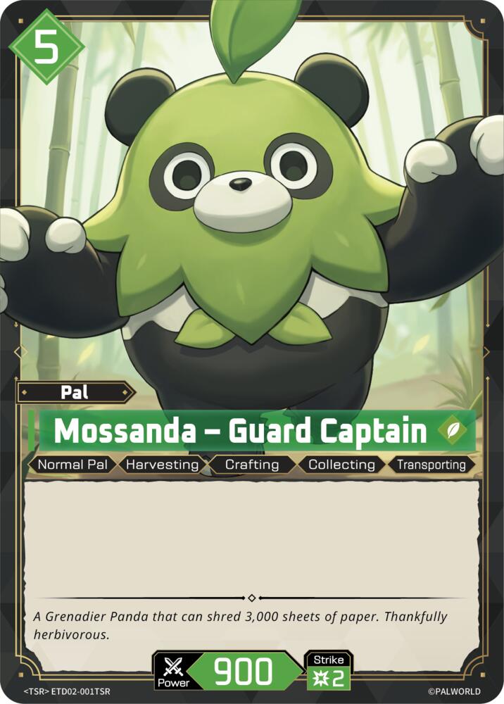 Mossanda - Guard Captain ETD02-001TSR Foil - Palworld Official Card Game Dawn of Palpagos