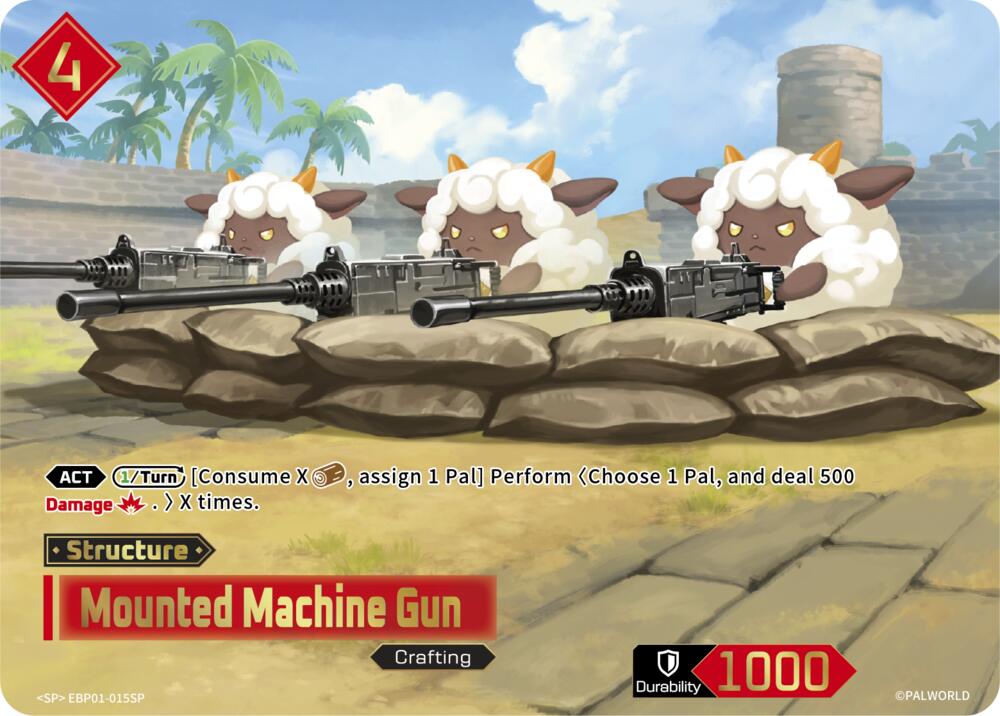 Mounted Machine Gun EBP01-015SP Foil - Palworld Official Card Game Dawn of Palpagos