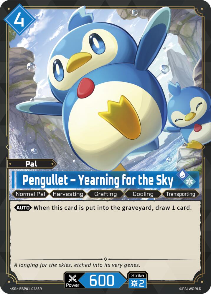 Pengullet - Yearning for the Sky EBP01-028SR Foil - Palworld Official Card Game Dawn of Palpagos