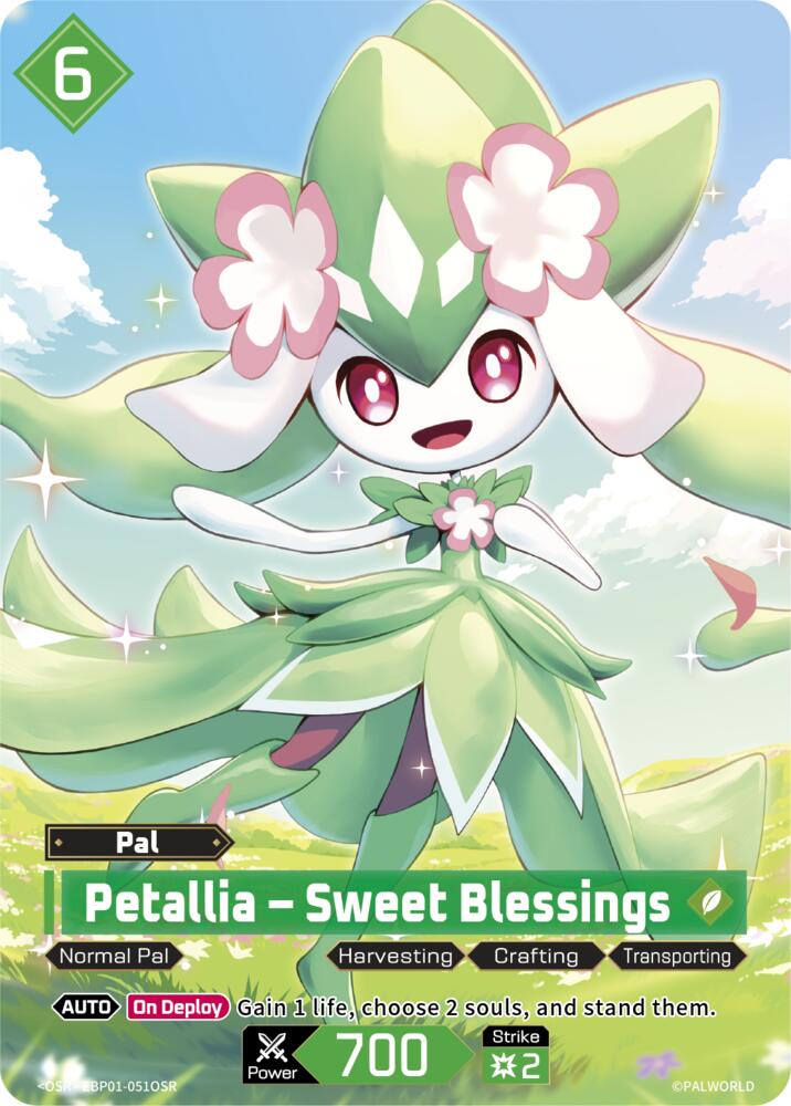 Petallia - Sweet Blessings EBP01-051OSR Foil - Palworld Official Card Game Dawn of Palpagos