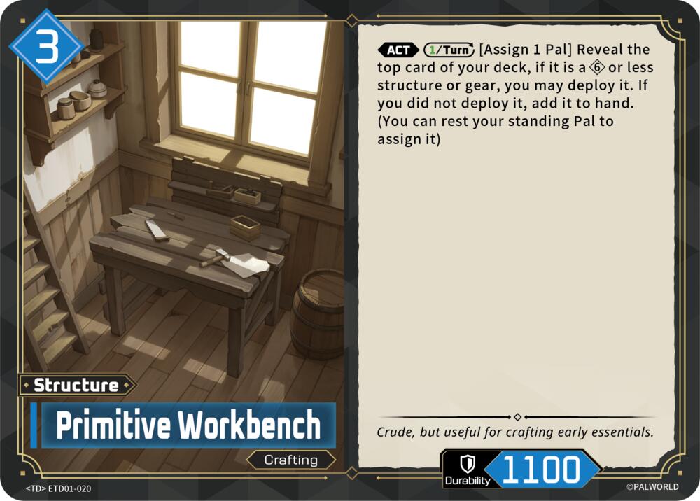 Primitive Workbench ETD01-020 Standard - Palworld Official Card Game Dawn of Palpagos