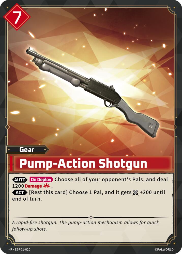 Pump-Action Shotgun EBP01-020 Foil - Palworld Official Card Game Dawn of Palpagos