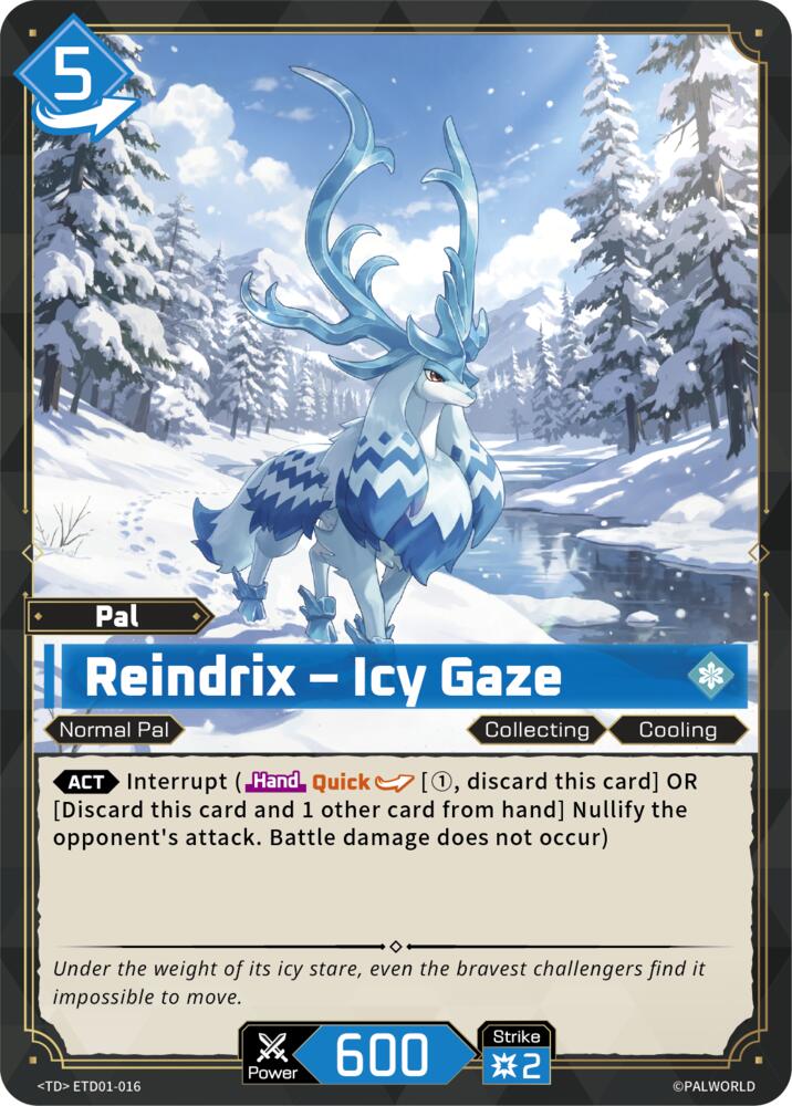 Reindrix - Icy Gaze ETD01-016 Standard - Palworld Official Card Game Dawn of Palpagos
