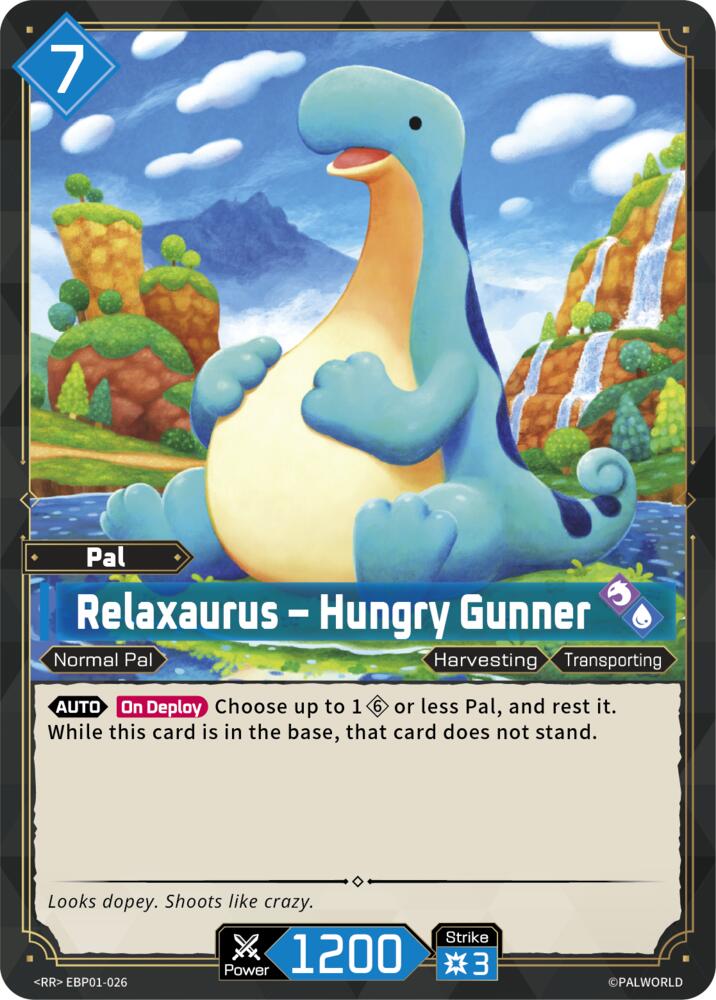 Relaxaurus - Hungry Gunner EBP01-026 Foil - Palworld Official Card Game Dawn of Palpagos