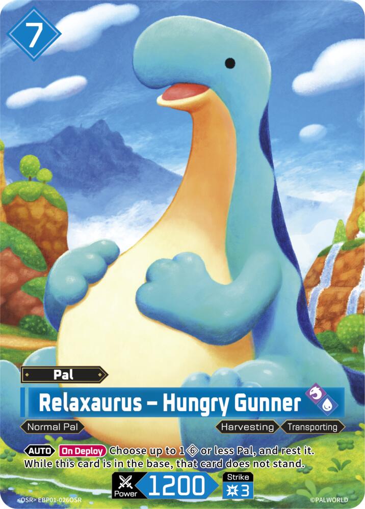 Relaxaurus - Hungry Gunner EBP01-026OSR Foil - Palworld Official Card Game Dawn of Palpagos