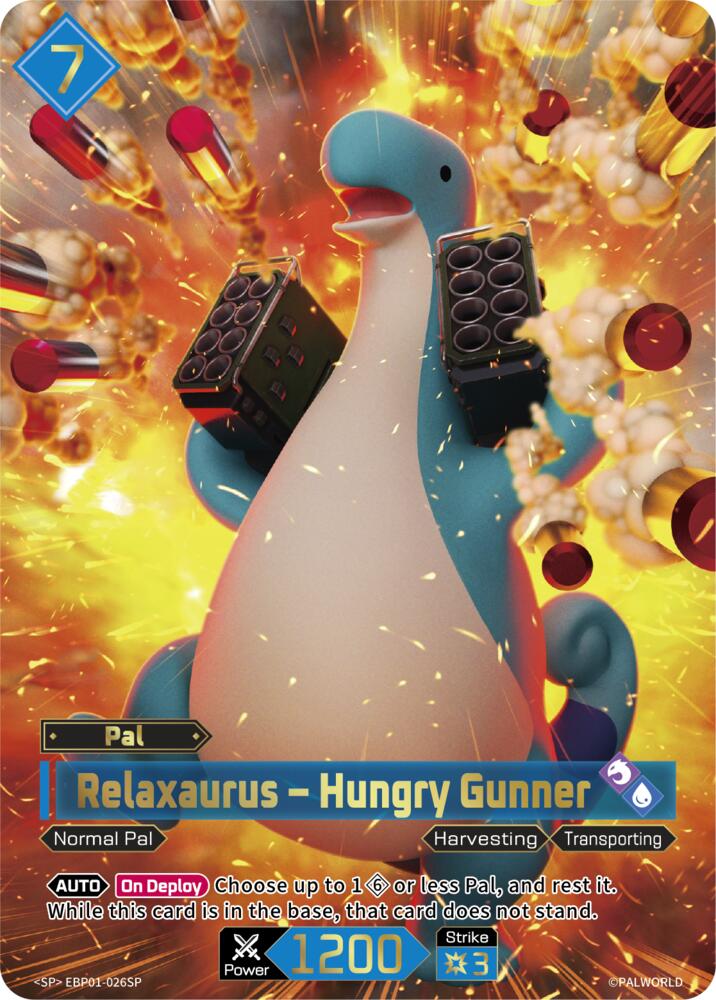 Relaxaurus - Hungry Gunner EBP01-026SP Foil - Palworld Official Card Game Dawn of Palpagos