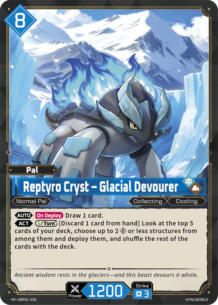 Reptyro Cryst - Glacial Devourer EBP01-030 Foil - Palworld Official Card Game Dawn of Palpagos