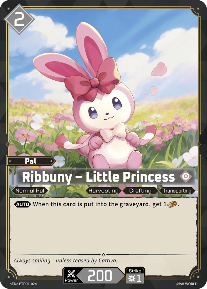 Ribbuny - Little Princess ETD01-024 Standard - Palworld Official Card Game Dawn of Palpagos