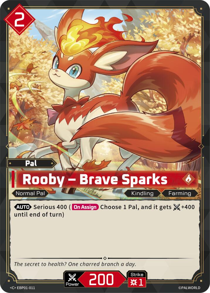 Rooby - Brave Sparks EBP01-011 Standard - Palworld Official Card Game Dawn of Palpagos