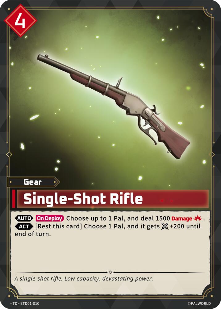 Single-Shot Rifle ETD01-010 Standard - Palworld Official Card Game Dawn of Palpagos