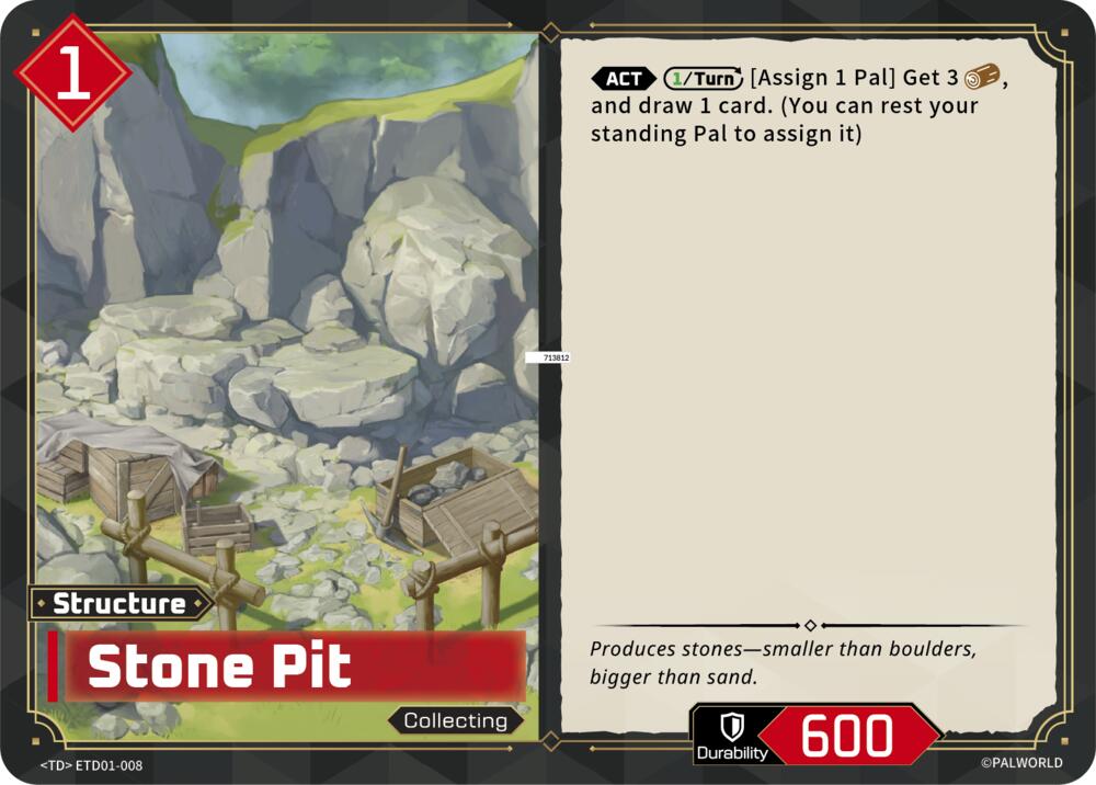 Stone Pit ETD01-008 Standard - Palworld Official Card Game Dawn of Palpagos